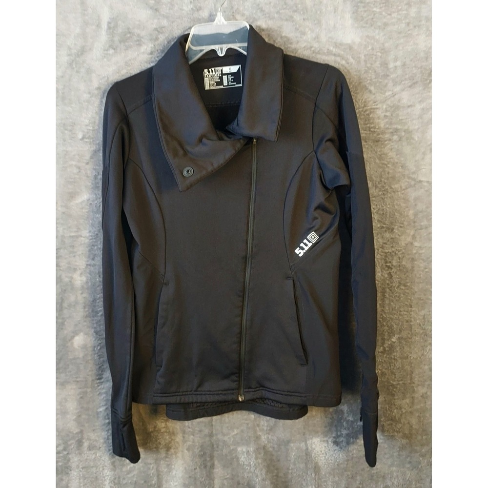 5.11 Tactical Crystal Hybrid Jacket Women's Small Full Zip Pockets Black Stretch